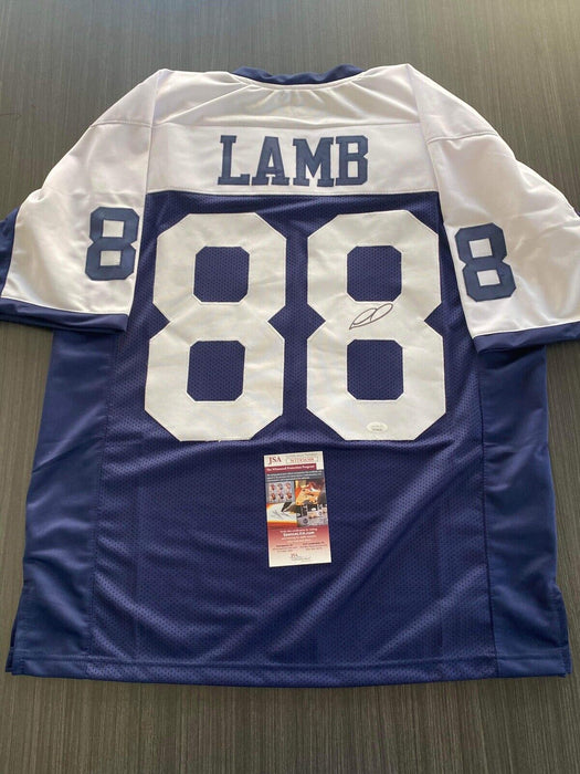 CeeDee Lamb Dallas Cowboys Autographed Custom Jersey JSA