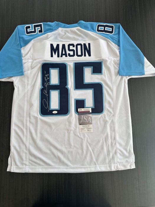 Derrick Mason Tennessee Titans Autographed Custom Jersey JSA