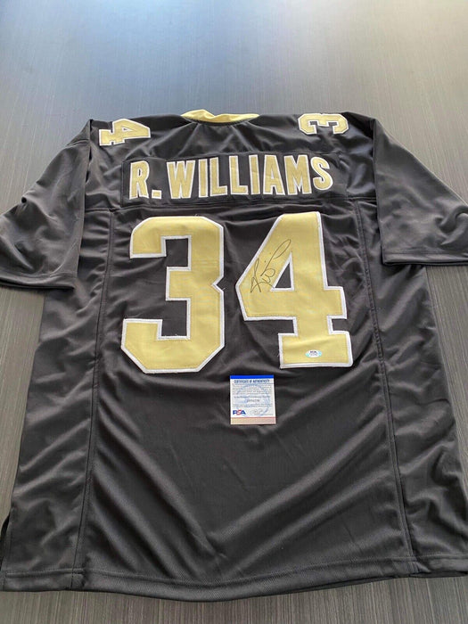 Ricky Williams New Orleans Saints Autographed Custom Jersey PSA