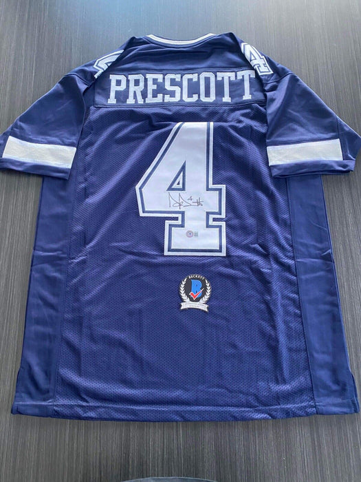 Dak Prescott Dallas Cowboys Autographed Custom Jersey Beckett