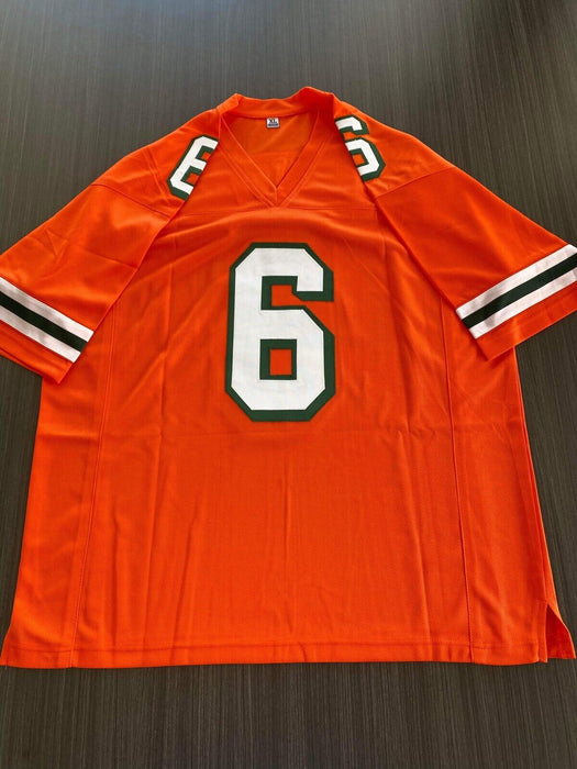 Santana Moss Miami Hurricanes Autographed Custom Jersey JSA