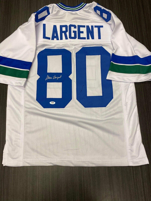 Steve Largent Seattle Seahawks Autographed Custom Jersey PSA