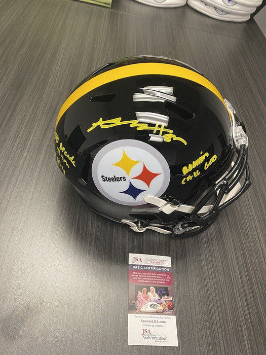 Antonio Brown Pittsburgh Steelers Autographed  Full Size Helmet JSA Inscribed