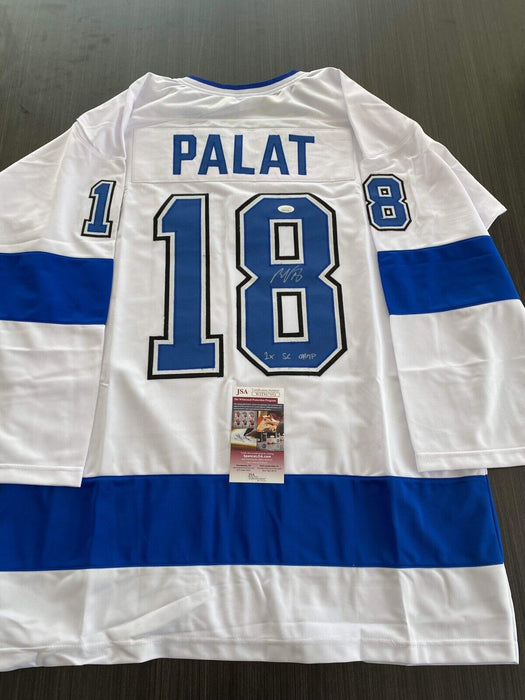 Ondrej Palat Tampa Bay Lightning Autographed Custom Jersey JSA