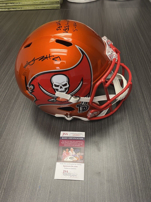 Antonio Brown Tampa Bay Buccaneers Autographed Flash Full Size Helmet JSA Inscribed