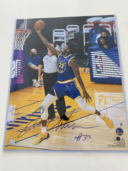 James Wiseman Golden State Warriors Autographed 16x20 Photo Beckett