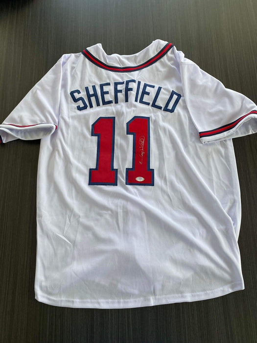 Gary Sheffield Atlanta Braves Autographed Custom Jersey PSA