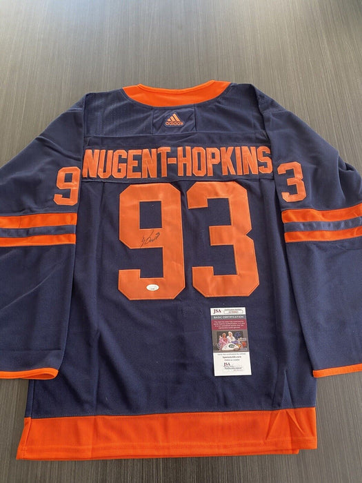 Ryan Nugent Hopkins Edmonton Oilers Autographed Custom Jersey JSA