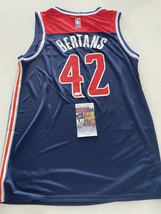 Davis Bertans Washington Wizards Autographed Custom Jersey JSA