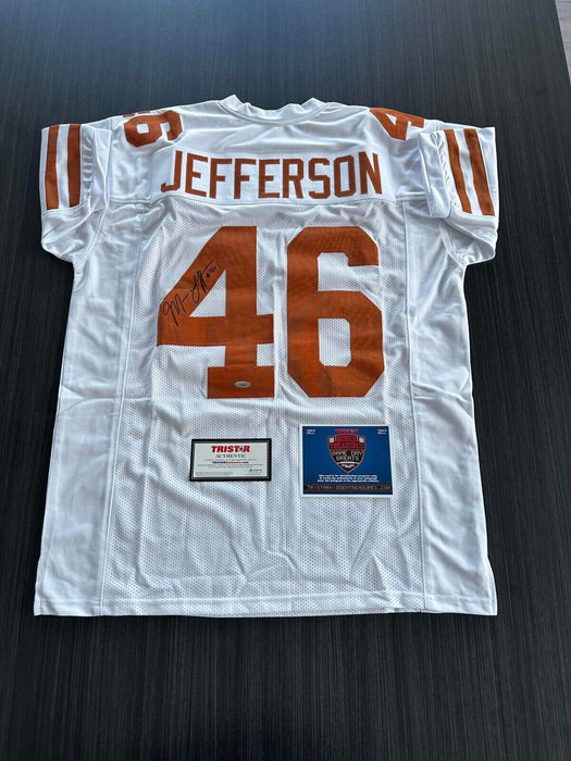 Malik Jefferson Texas Longhorns Autographed Custom Jersey Tristar