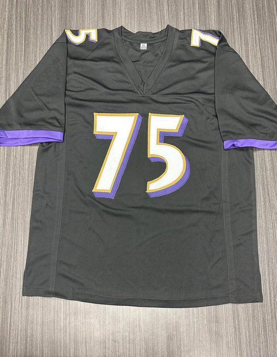 Jonathan Ogden Baltimore Ravens Autographed Custom Jersey JSA