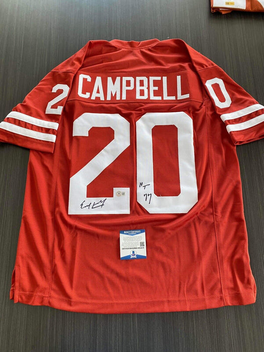 Earl Campbell Texas Longhorns Autographed Custom Jersey Beckett Inscribed