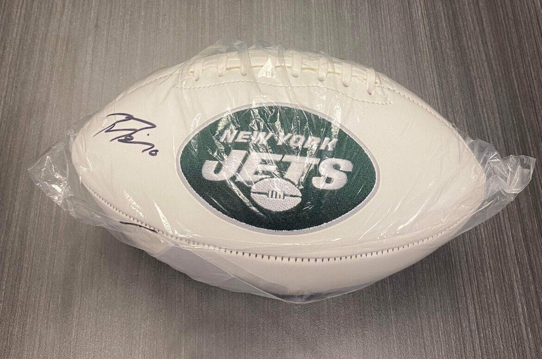 Braxton Berrios New York Jets Autographed Logo Football JSA