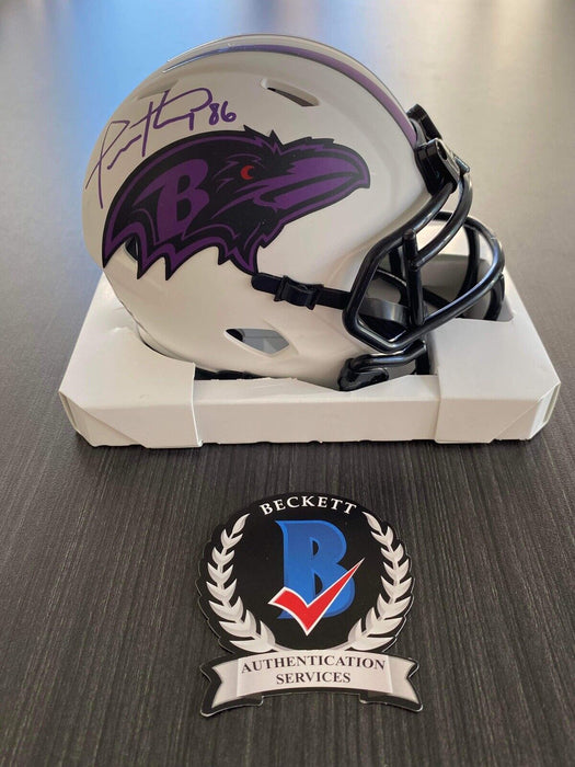 Todd Heap Baltimore Ravens Autographed  Mini Helmet Beckett