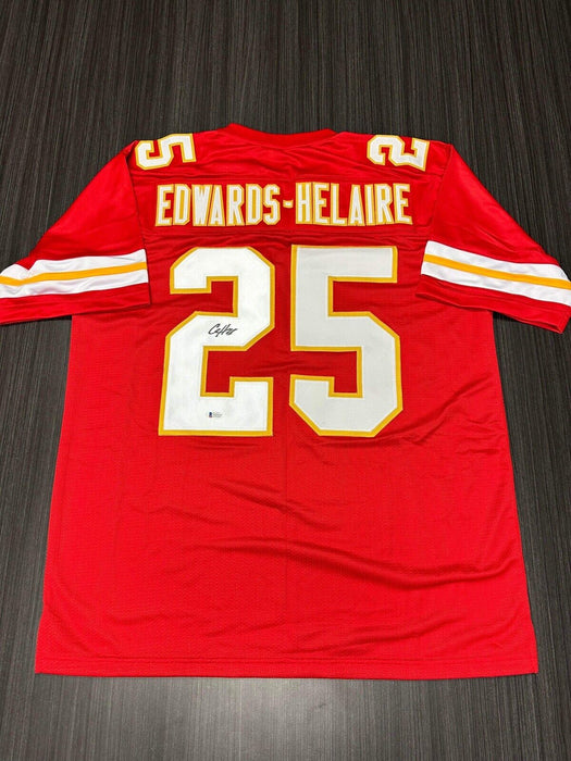 Clyde Edwards-Helaire Kansas City Chiefs Autographed Custom Jersey Beckett