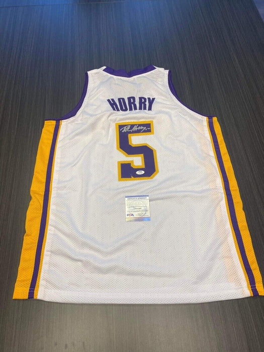 Robert Horry Los Angeles Lakers Autographed Custom Jersey PSA