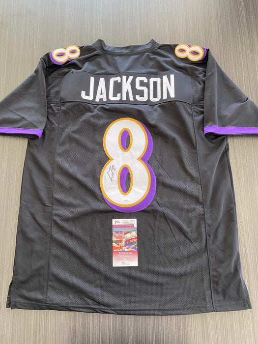 Lamar Jackson Baltimore Ravens Autographed Custom Jersey JSA