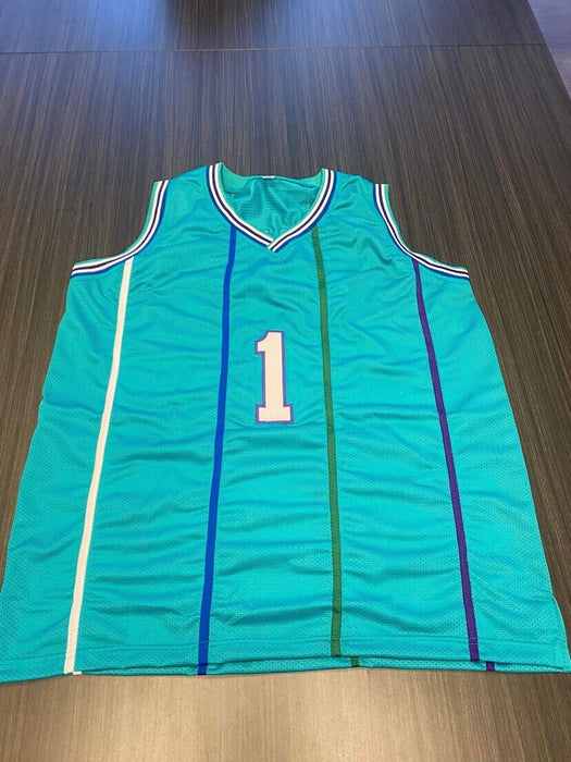 Muggsy Bogues Charlotte Hornets Autographed Custom Jersey Beckett