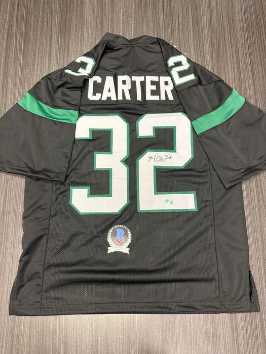 Michael Carter New York Jets Autographed Custom Jersey Beckett