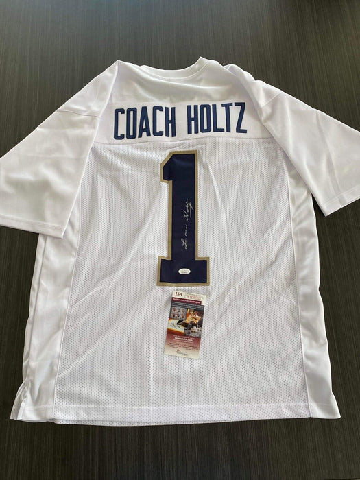 Lou Holtz Notre Dame Fighting Irish Autographed Custom Jersey JSA