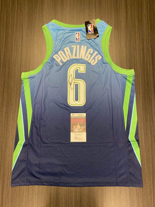 Kristaps Porzingis Dallas Mavericks Autographed Custom Jersey JSA