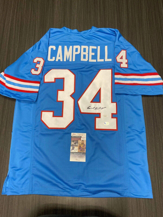 Earl Campbell Houston Oilers Autographed Custom Jersey JSA