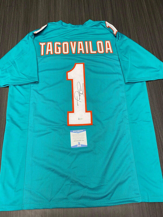 Tua Tagovailoa Miami Dolphins Autographed Custom Jersey Beckett