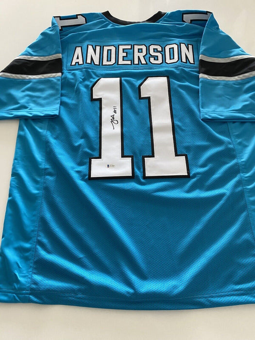 Robby Anderson Carolina Panthers Autographed Custom Jersey Beckett