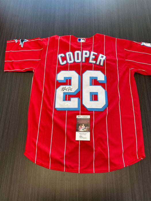 Garrett Cooper Miami Marlins Autographed Custom Jersey JSA