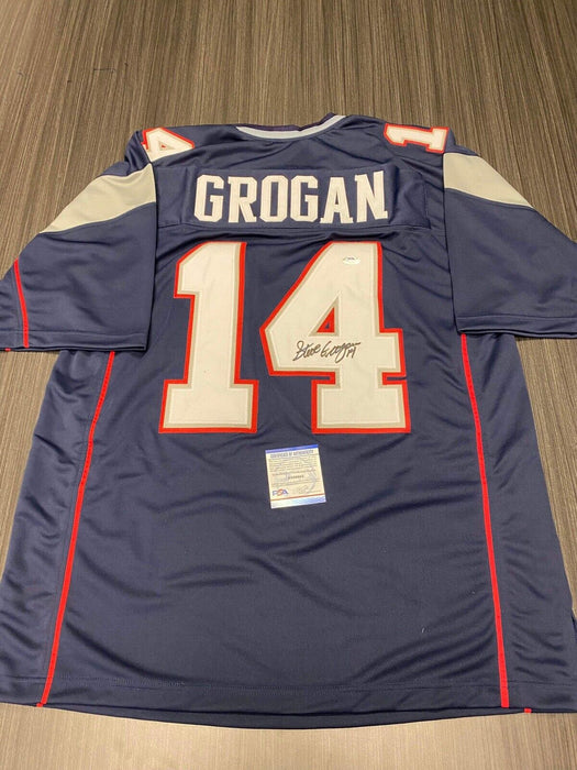 Steve Grogan New England Patriots Autographed Custom Jersey PSA