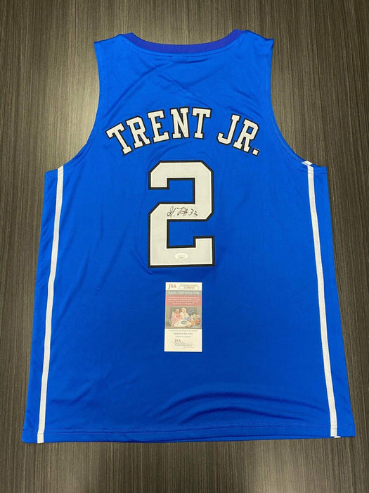 Gary Trent Jr. Duke Blue Devils Autographed Custom Jersey JSA