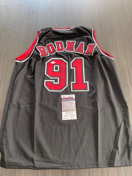 Dennis Rodman Chicago Bulls Autographed Custom Jersey JSA