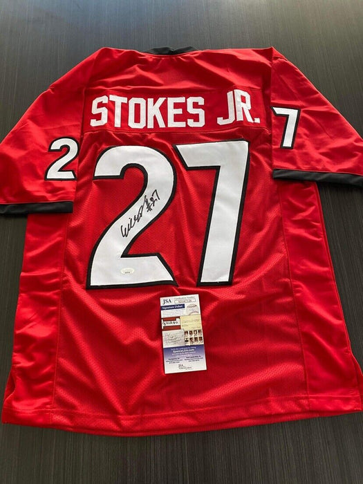 Eric Stokes Georgia Bulldogs Autographed Custom Jersey JSA