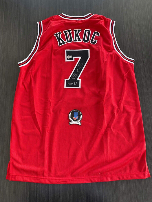 Toni Kukoc Chicago Bulls Autographed Custom Jersey Beckett Inscribed