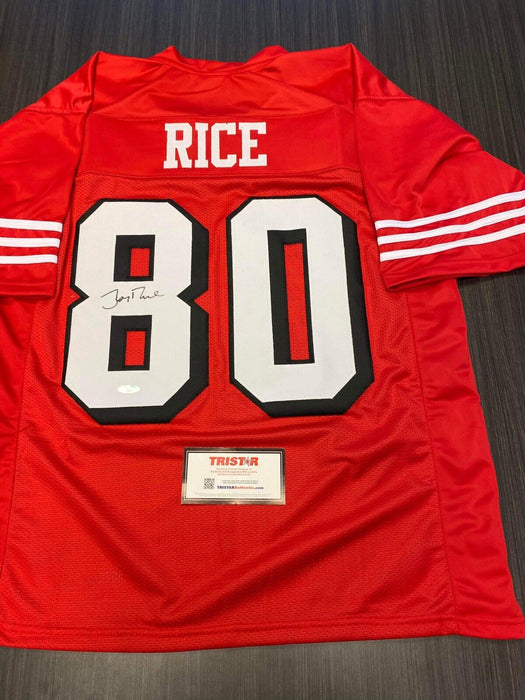 Jerry Rice San Francisco 49ers Autographed Custom Jersey Tristar