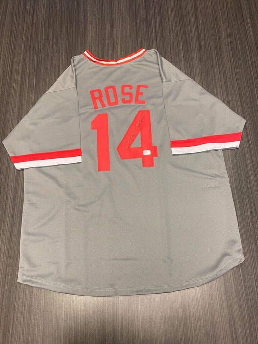 Pete Rose Cincinnati Reds Autographed Custom Jersey Fiterman