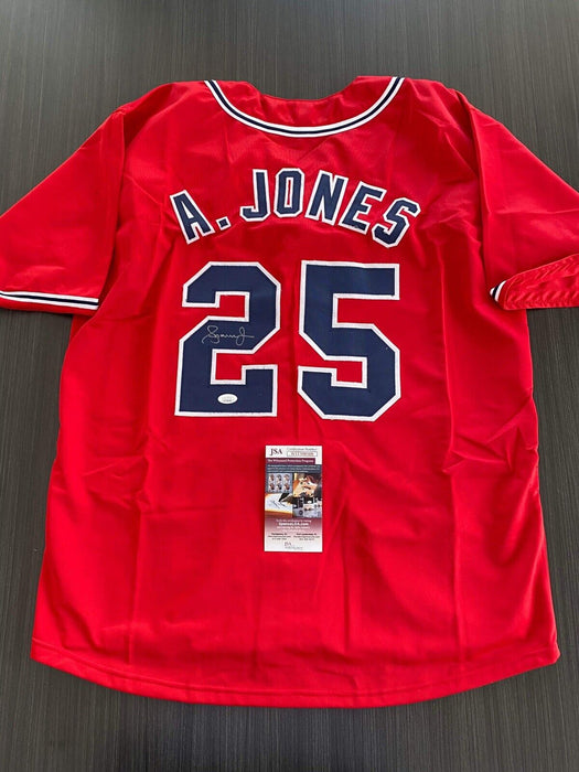 Andruw Jones Atlanta Braves Autographed Custom Jersey JSA