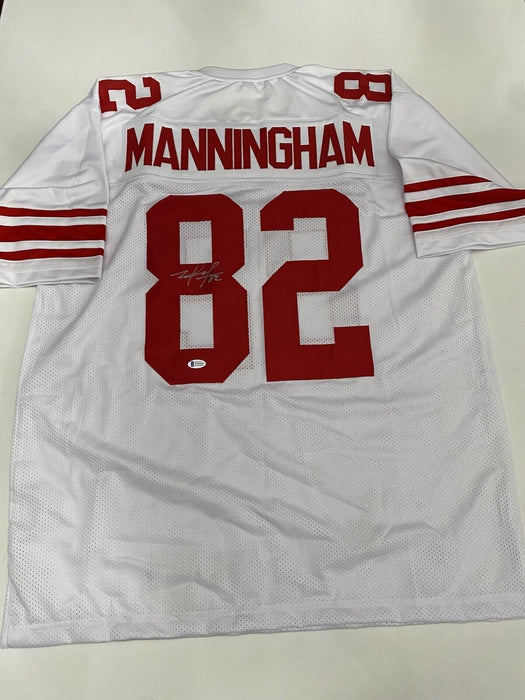 Mario Manningham New York Giants Autographed Custom Jersey Beckett