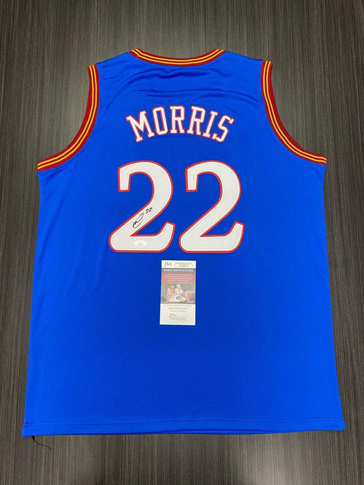 Marcus Morris Kansas Jayhawks Autographed Custom Jersey JSA