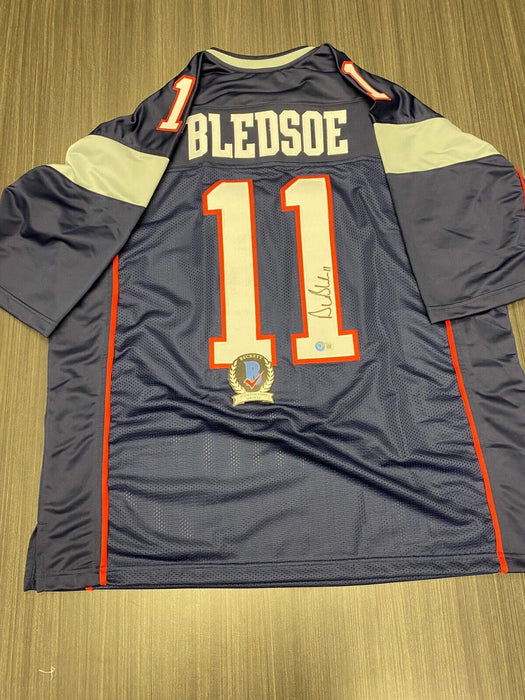 Drew Bledsoe New England Patriots Autographed Custom Jersey Beckett