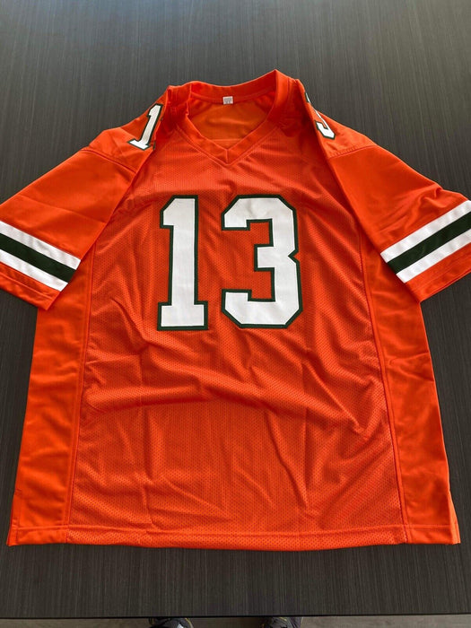 Gino Torretta Miami Hurricanes Autographed Custom Jersey Beckett