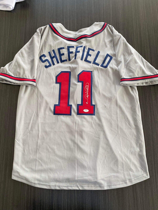 Gary Sheffield Atlanta Braves Autographed Custom Jersey PSA