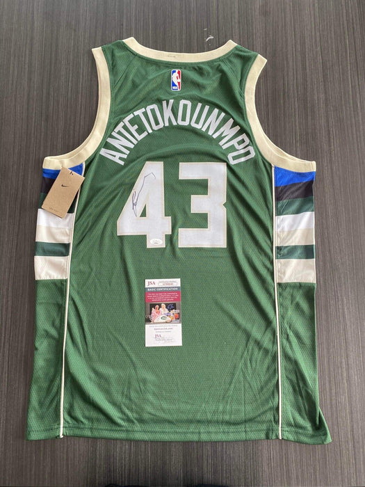 Thanasis Antetokounmpo Milwaukee Bucks Autographed Custom Jersey JSA