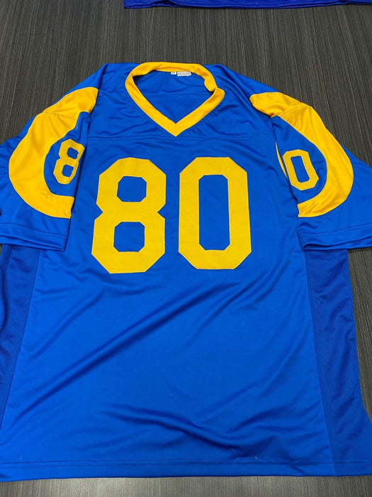 Isaac Bruce Los Angeles Rams Autographed Custom Jersey Beckett