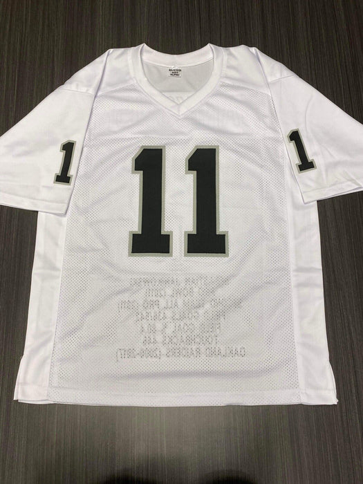 Sebastian Janikowski Oakland Raiders Autographed Custom Stat Jersey Beckett