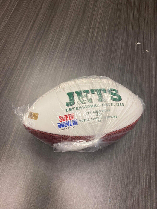 Braxton Berrios New York Jets Autographed Logo Football JSA