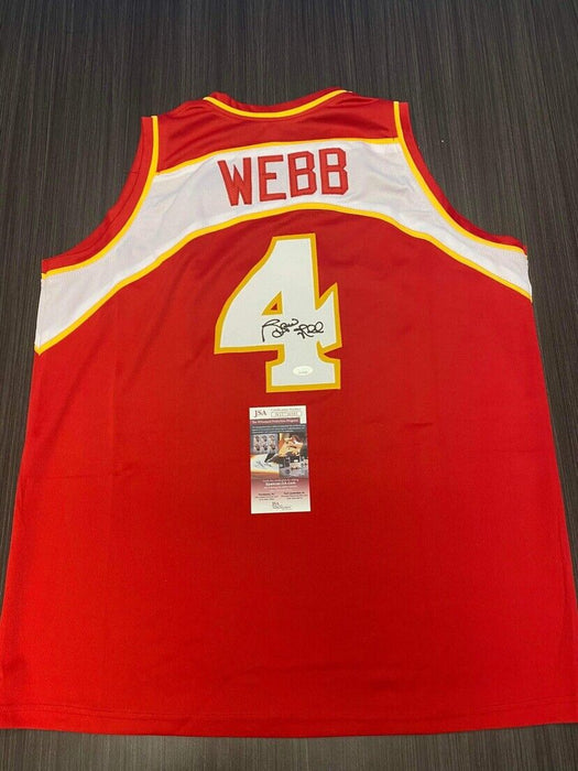 Spud Webb Atlanta Hawks Autographed Custom Jersey JSA