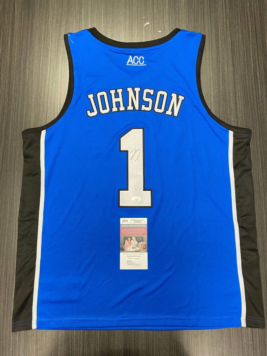 Jalen Johnson Duke Blue Devils Autographed Custom Jersey JSA