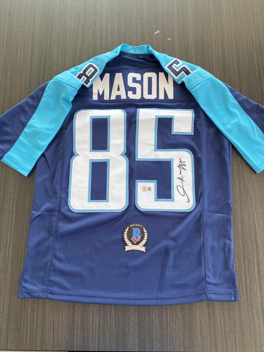 Derrick Mason Tennessee Titans Autographed Custom Jersey Beckett