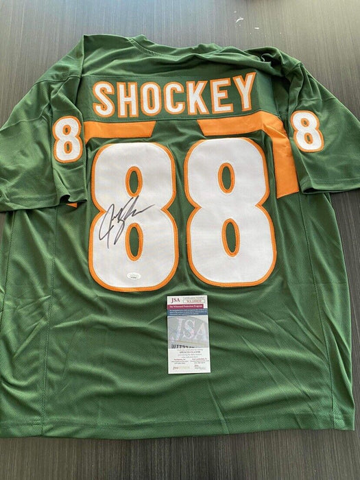 Jeremy Shockey Miami Hurricanes Autographed Custom Jersey JSA